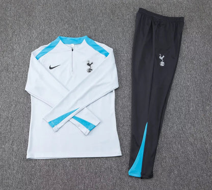 2024/2025 Tottenham Half-Pull Tracksuit Light Grey 1:1 Thai Quality