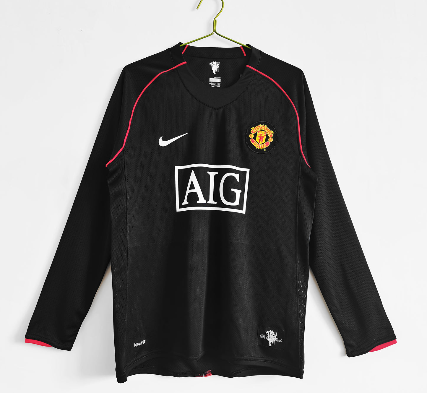 2007/2008 Retro Manchester United long Sleeve Soccer Jersey Third Away 1:1 Thai Quality