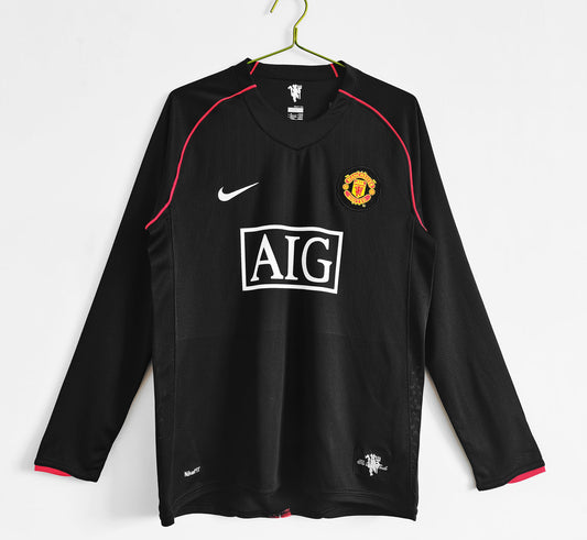 2007/2008 Retro Manchester United long Sleeve Soccer Jersey Third Away 1:1 Thai Quality