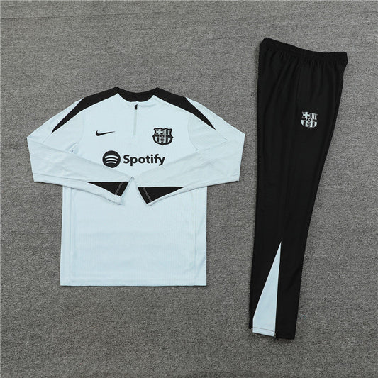 2024/2025 Barcelona Half-Pull Tracksuit Light Blue