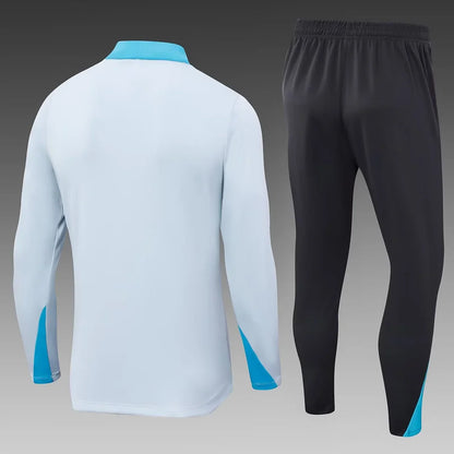 2024/2025 Tottenham Half-Pull Tracksuit Light Grey 1:1 Thai Quality