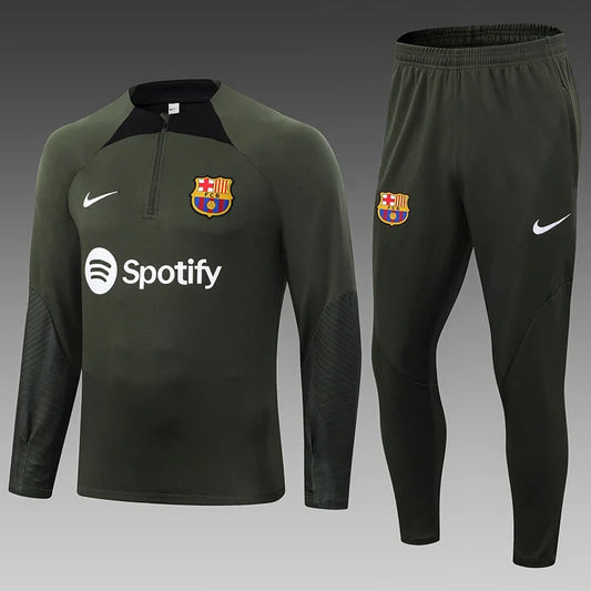 2023/2024 Barcelona Half-Pull Tracksuit Green 1:1 Thai Quality