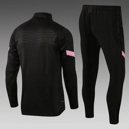 2021/2022 Psg Paris Saint-Germain Half-Pull Tracksuit Black