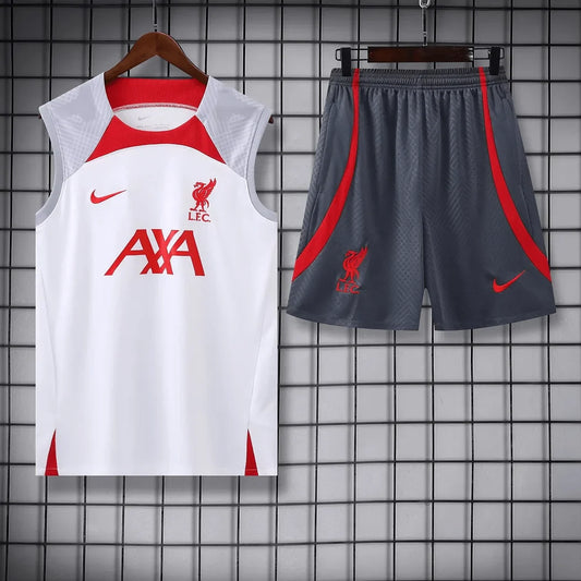 2023/2024 Liverpool pre-match training White Jersey+Shorts 1:1 Thai Quality