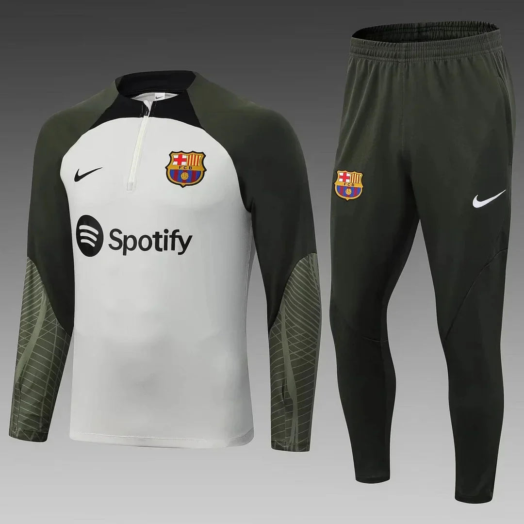 2023/2024 Barcelona Half-Pull Tracksuit Green 1:1 Thai Quality